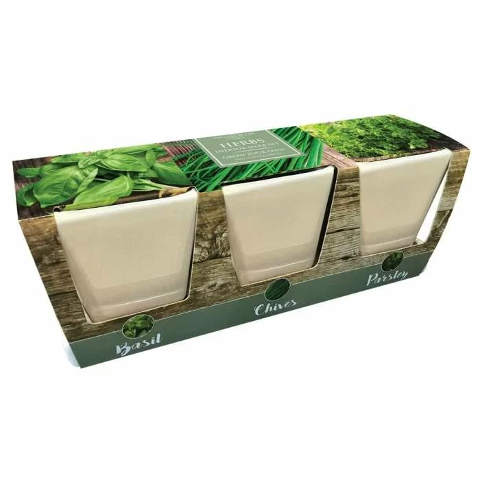 Ceramic Windowsill Herb Gift Set | Gift Set 1 Ceramic Windowsill Herb Gift Set | Gift Set