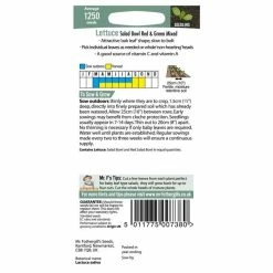 Salad Bowl Red & Green Mixed Lettuce Seeds | Lactuca Sativa | By Mr Fothergills 5 Salad Bowl Red & Green Mixed Lettuce Seeds | Lactuca Sativa | By Mr Fothergills -botanical garden shop PL92472 add image 2 f573