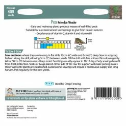 Pea 'Kelvedon Wonder' Seeds | Pisum Sativum | By Mr Fothergills -botanical garden shop PL924941 add image 2 f3b4